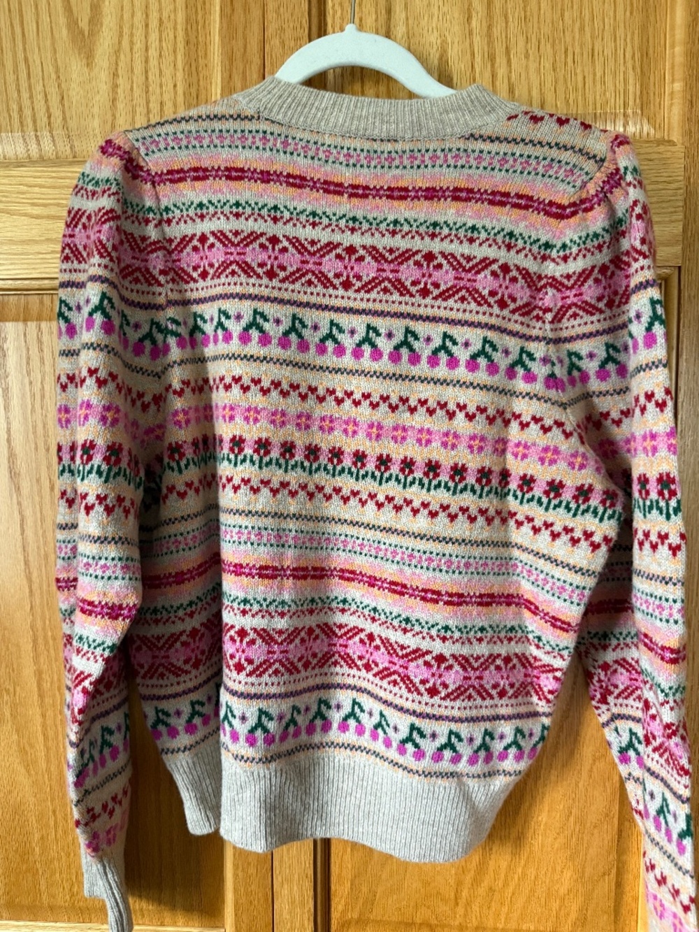 J. Crew Puff-sleeve Fair Isle crewneck sweater - Picture 5 of 6